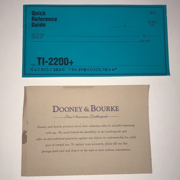 Dooney & Bourke “All Weather Leather” Financial Wallet - Built in TI Calculator - Picture 12 of 13